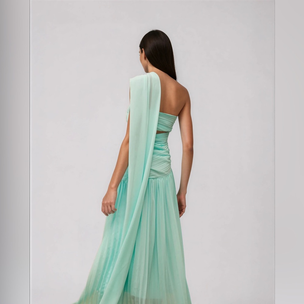 One-Shoulder Mint Green Dress wedding guest like cult Gaia - Picture 2 of 8